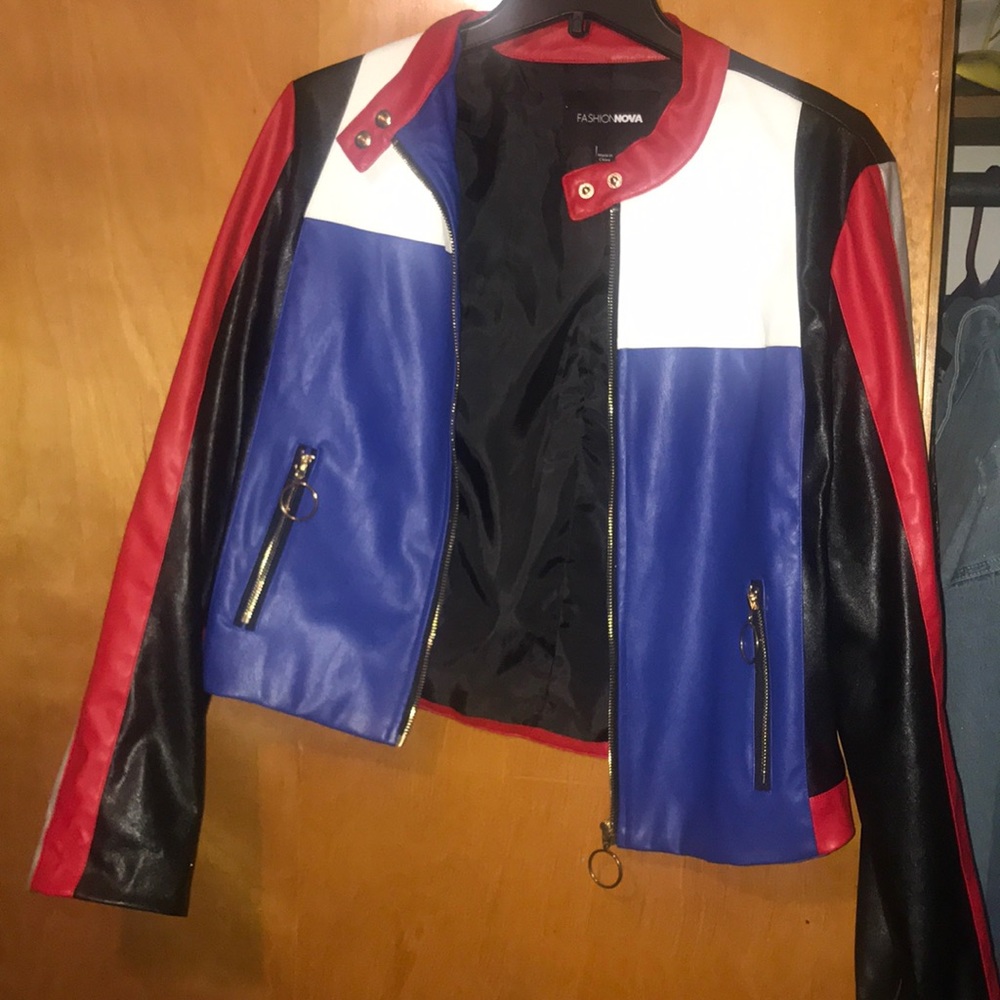 Faux leather jacket